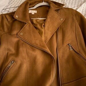 LOFT Women's Brown faux, suede jacket